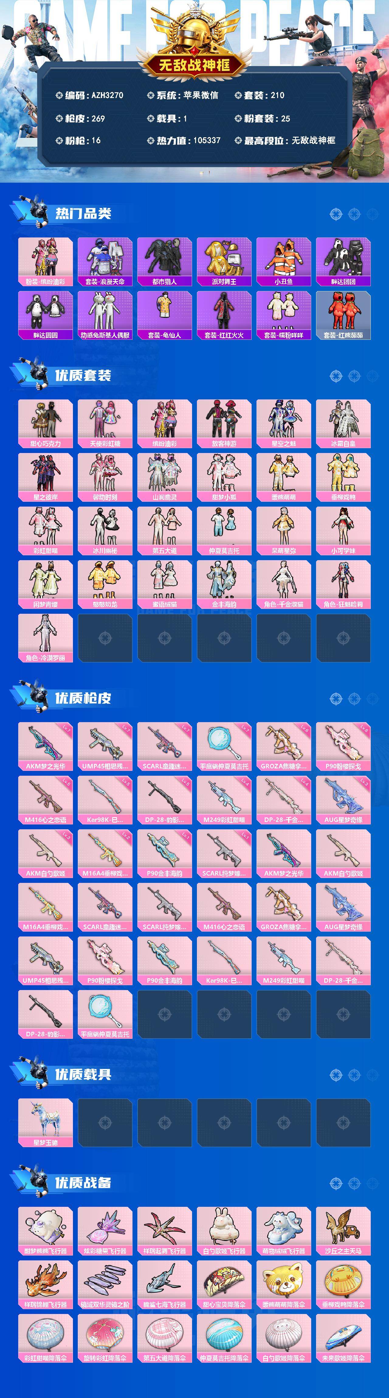 HPQM4136967和平精英账号详情图3