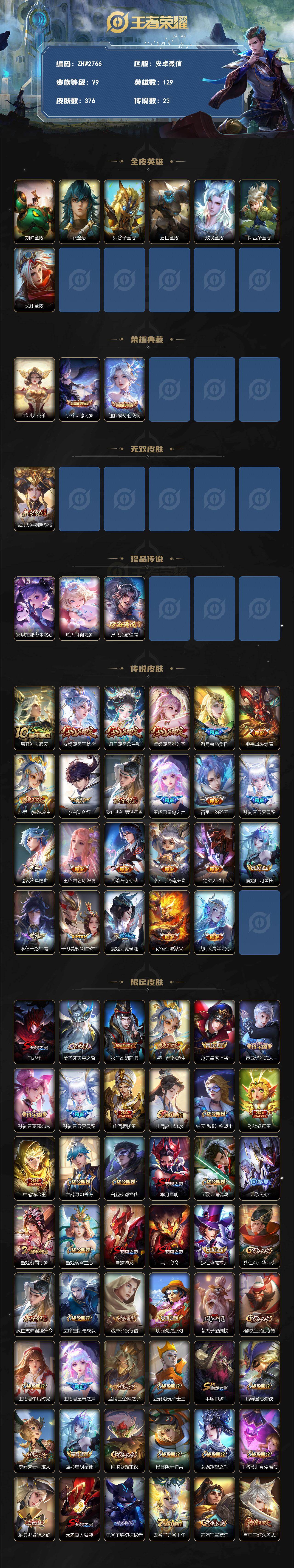 WZLX4248494王者荣耀账号详情图2