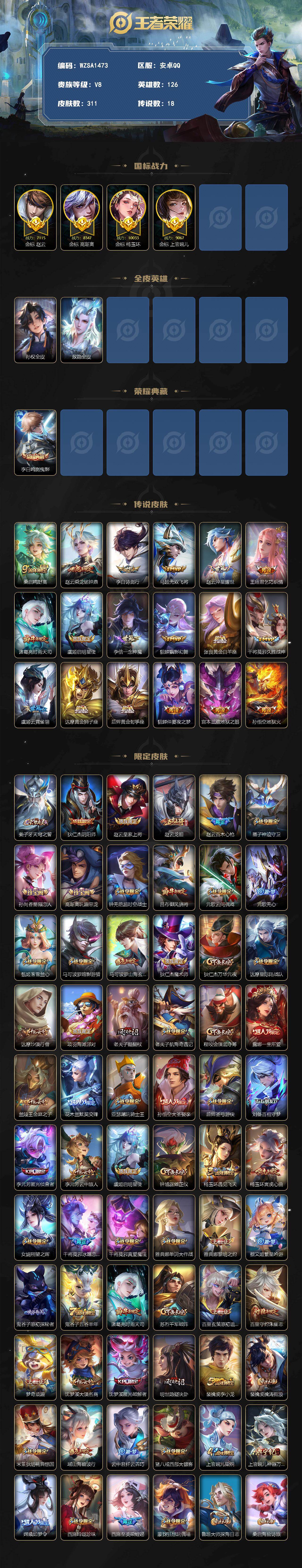 WZQM4249904王者荣耀账号详情图3