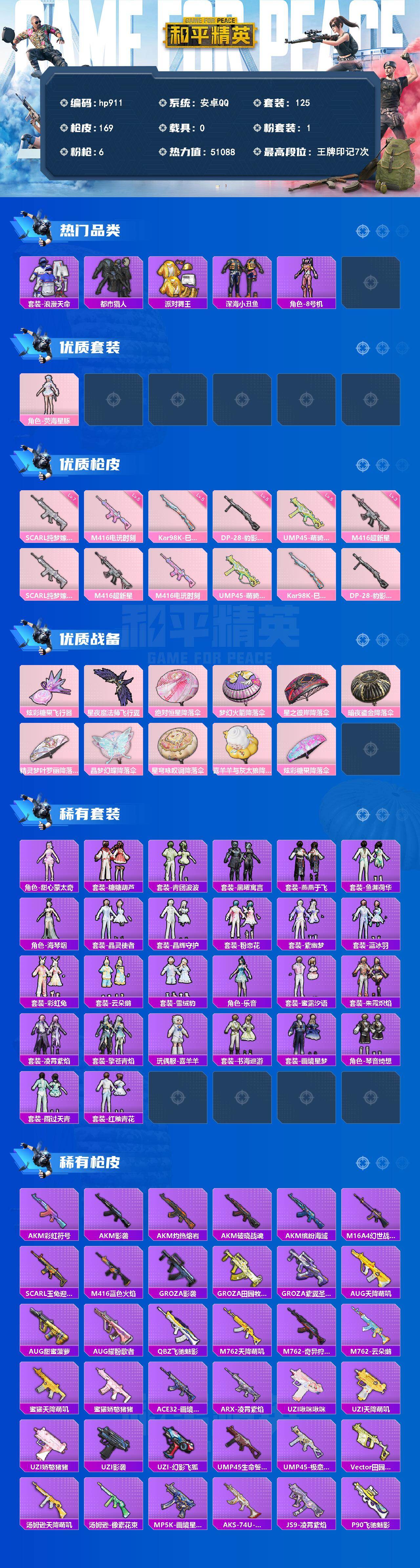 HPLX4137900和平精英账号详情图2 HPLX4137900和平精英账号详情图2