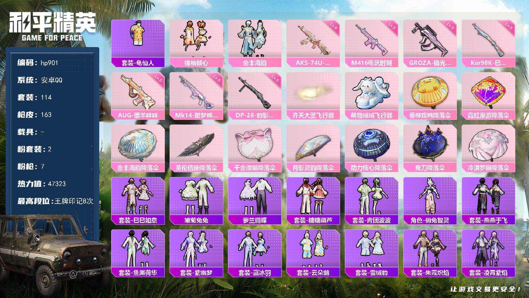 HPLX4137951和平精英账号详情图5