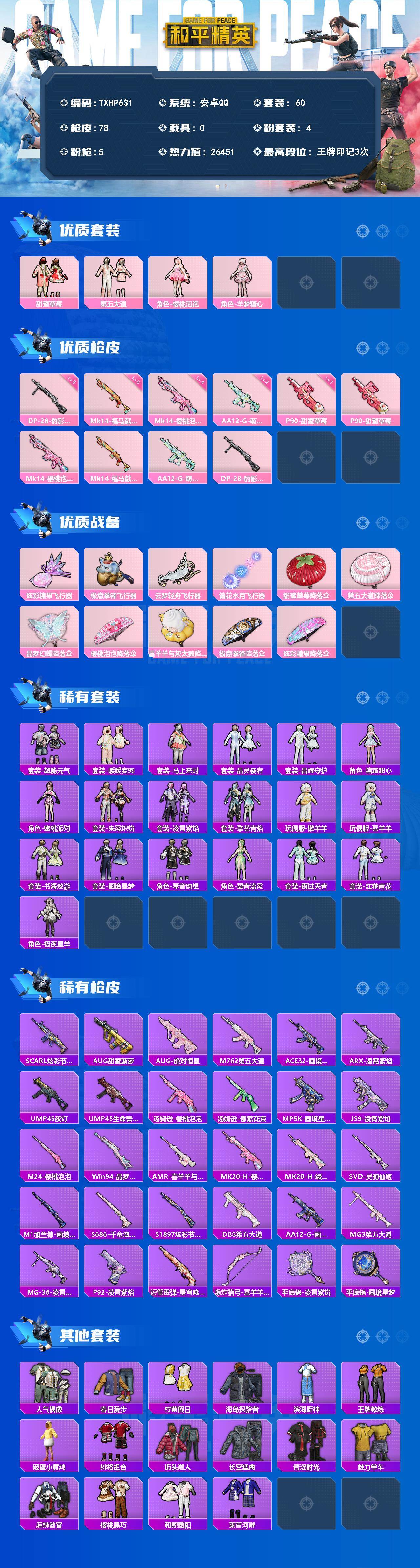 HPQM4140358和平精英账号详情图3