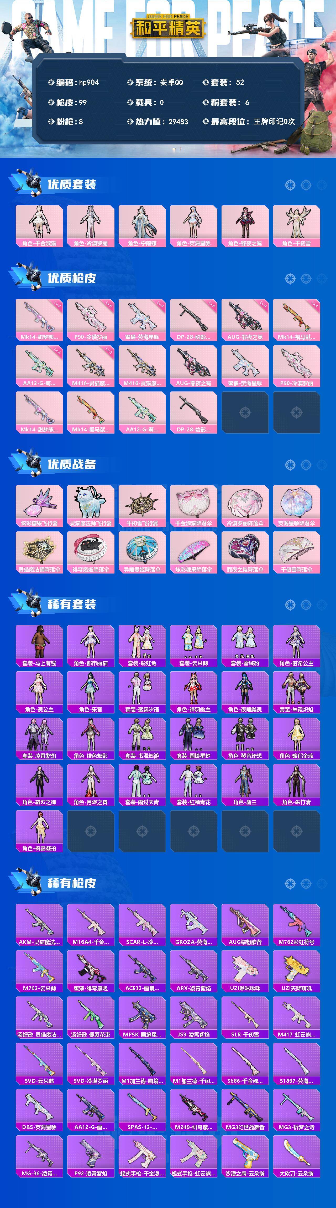 HPLX4137929和平精英账号详情图2