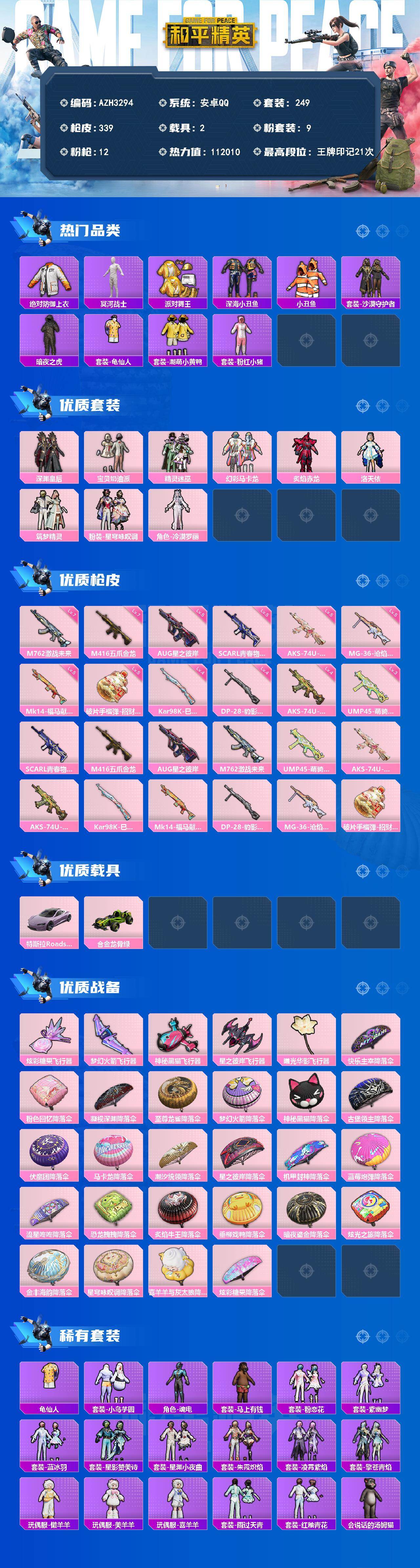 HPQM4138394和平精英账号详情图3