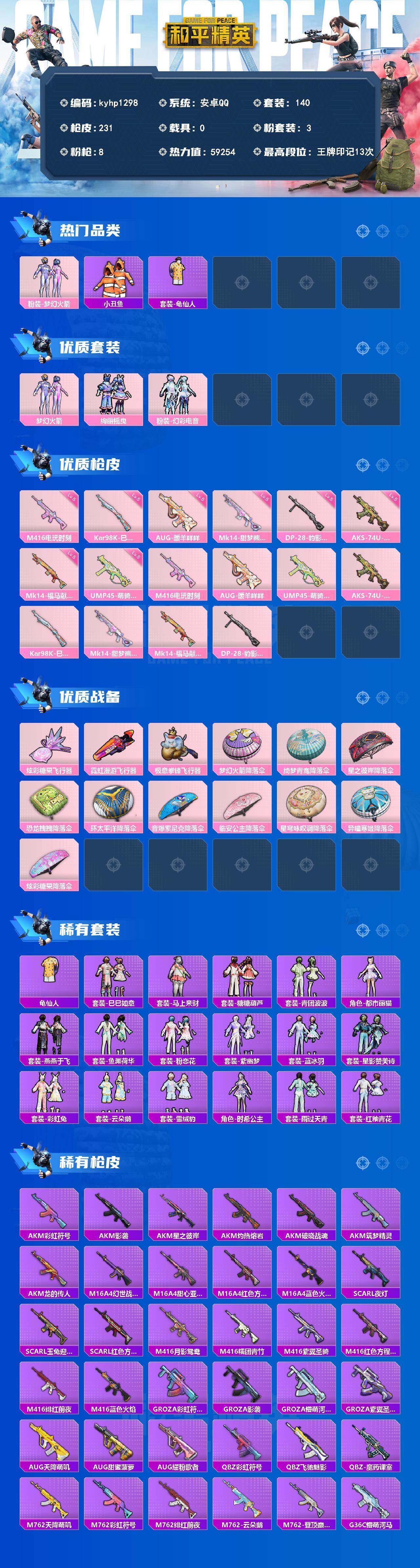 HPQM4143809和平精英账号详情图3