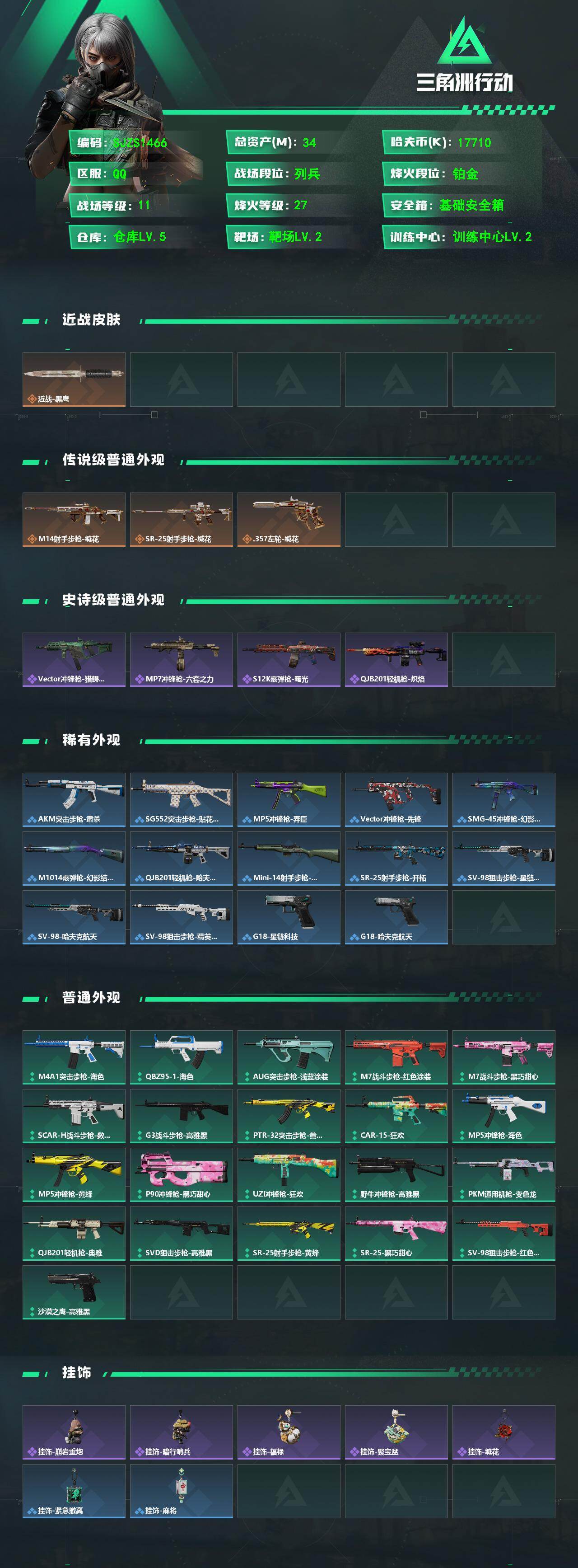 SJZEY477883三角洲行动账号详情图2 SJZEY477883三角洲行动账号详情图2