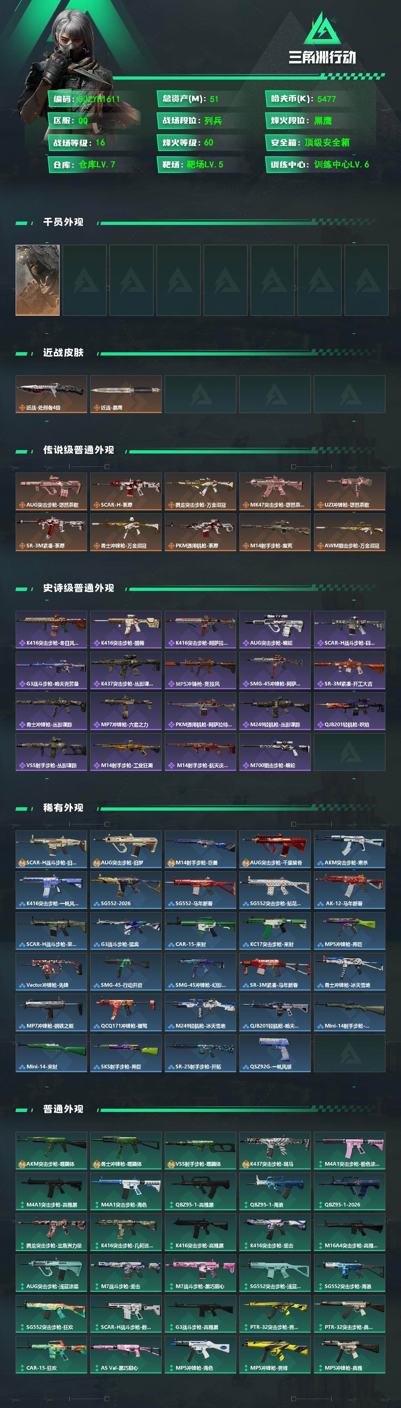 SJZQM478939三角洲行动账号详情图3