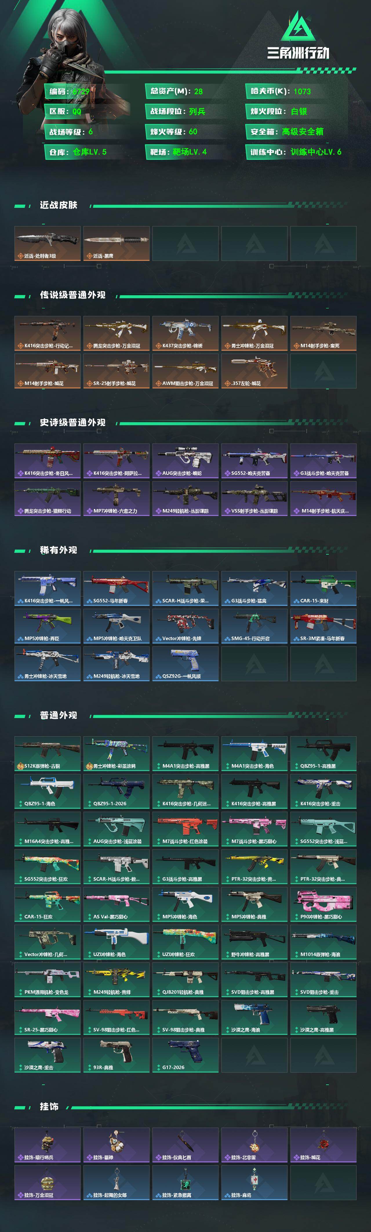 SJZCMW485825三角洲行动账号详情图2