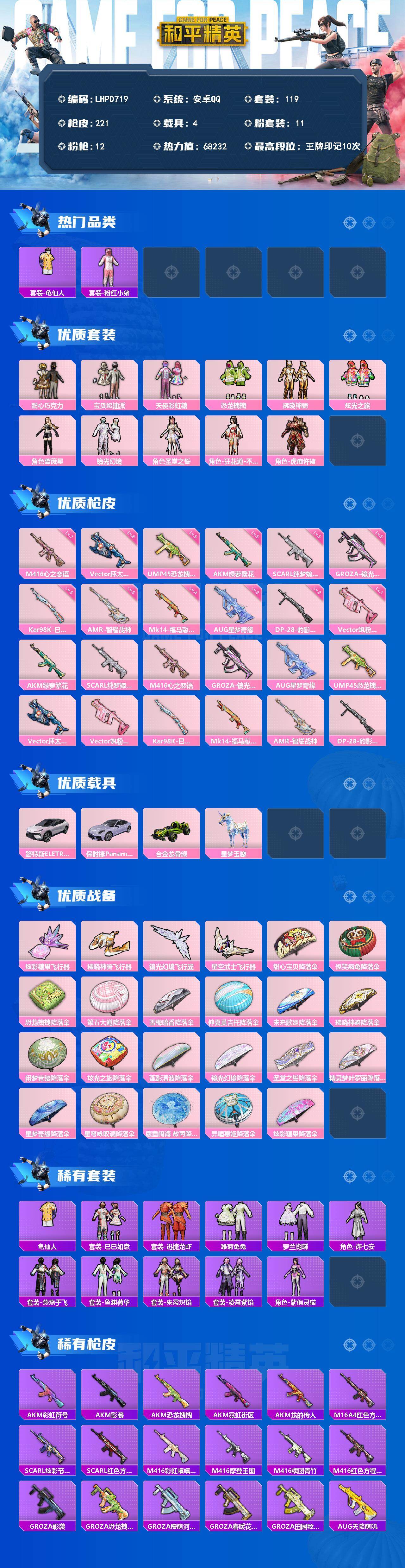 HPLE4140831和平精英账号详情图2