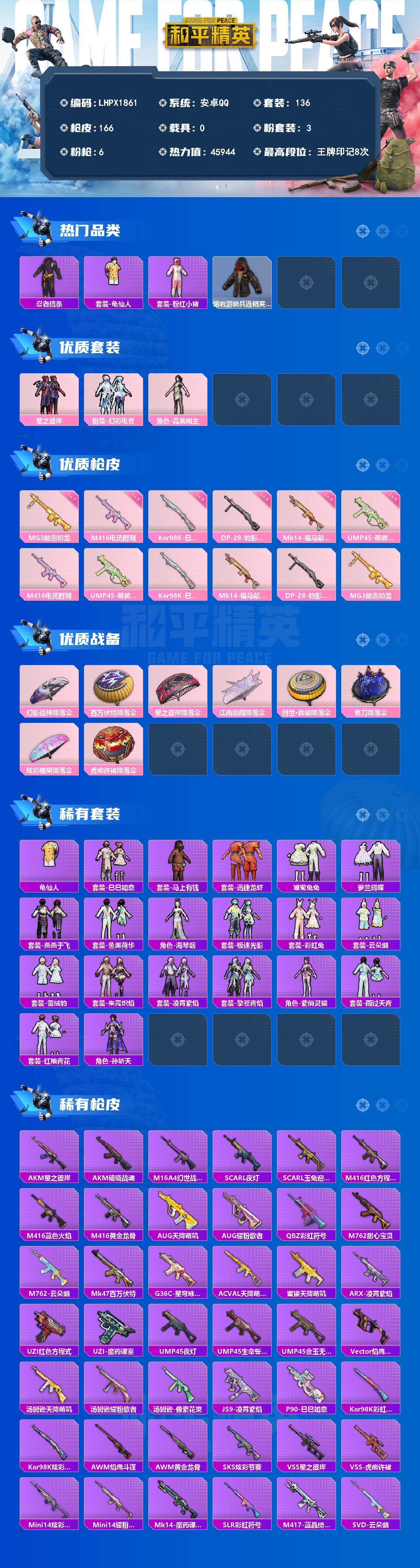 HPLE4143873和平精英账号详情图2