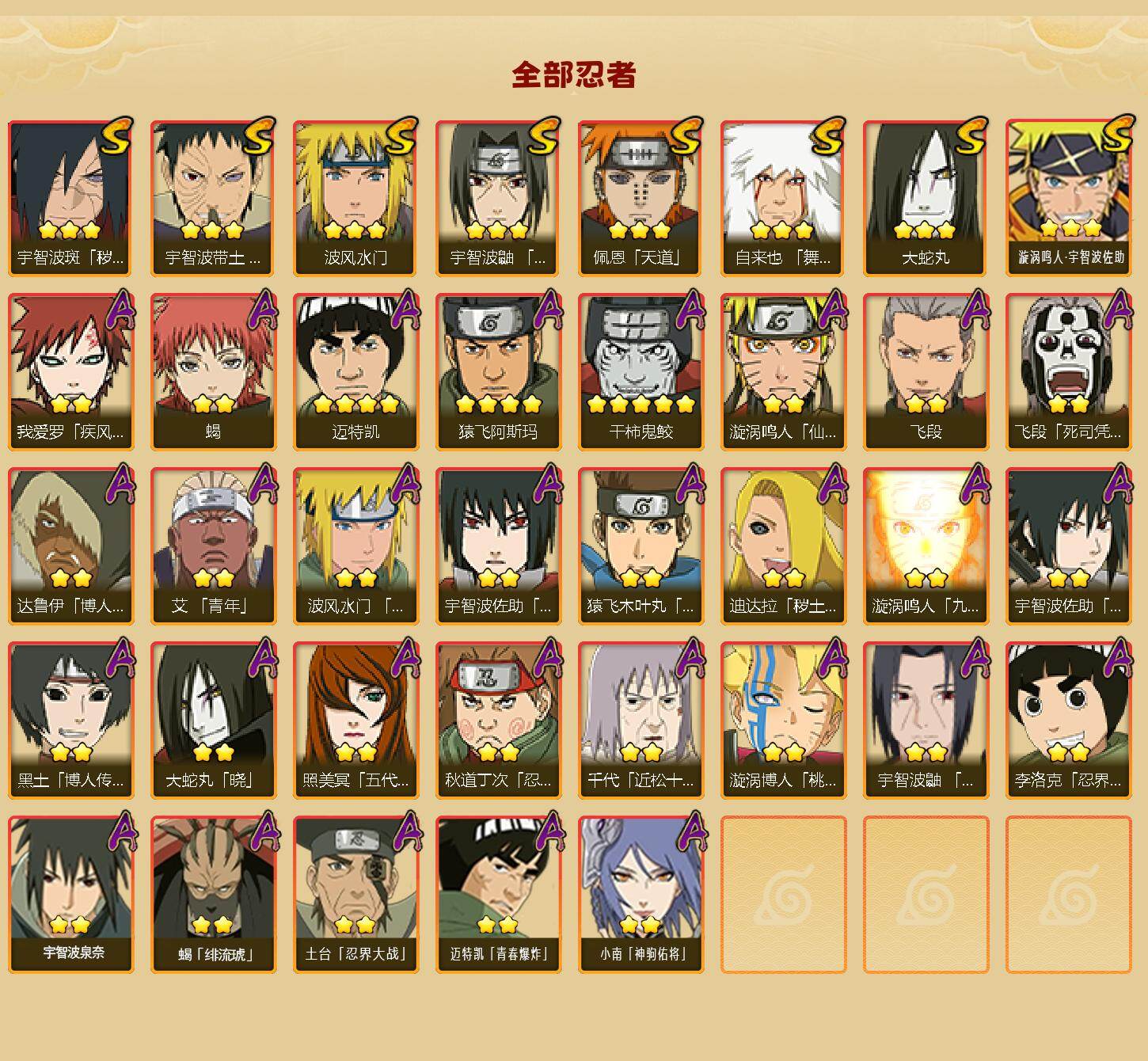 HYLX423485火影忍者账号详情图2