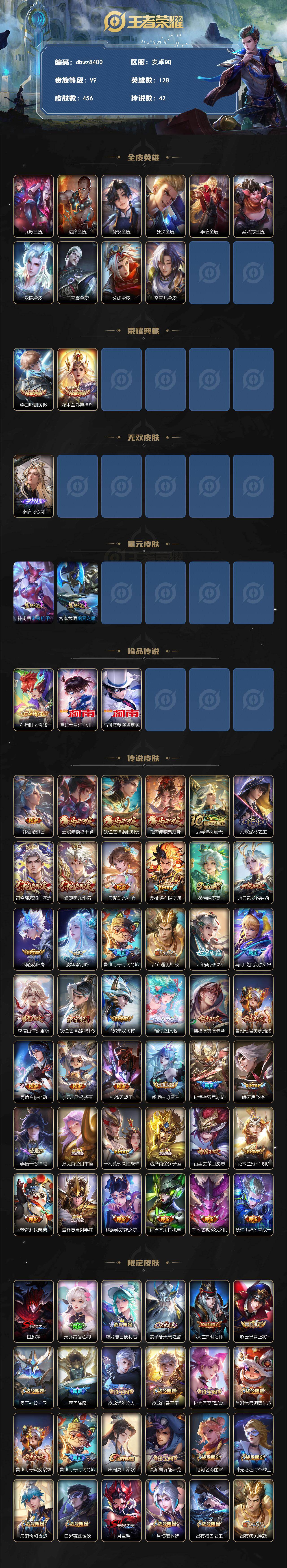 WZQM4259802王者荣耀账号详情图3