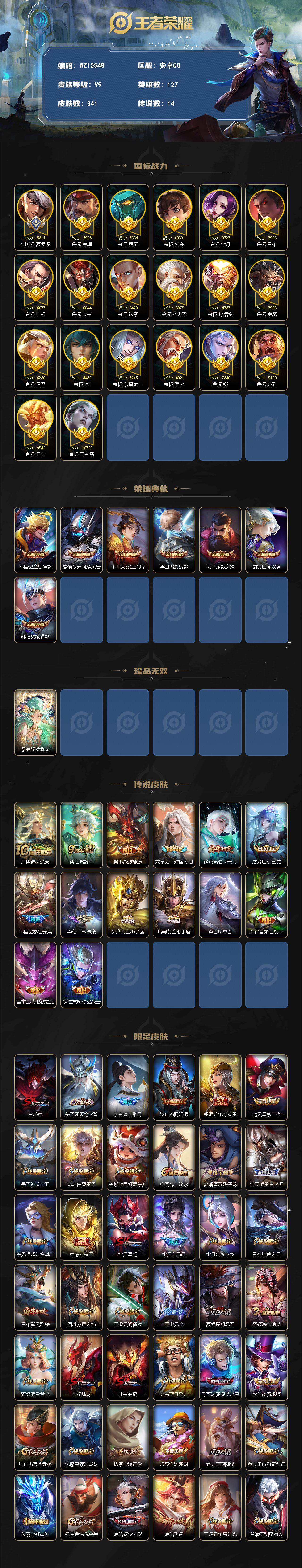 WZQM4280335王者荣耀账号详情图3