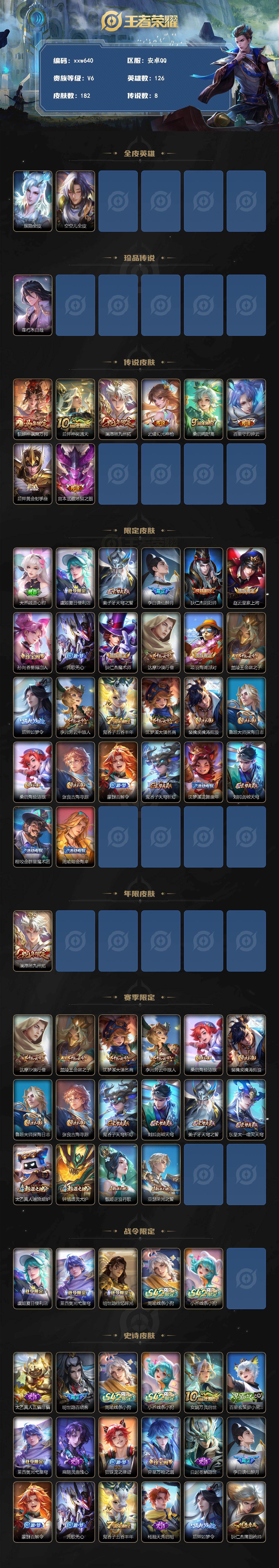 WZQM4257175王者荣耀账号详情图3