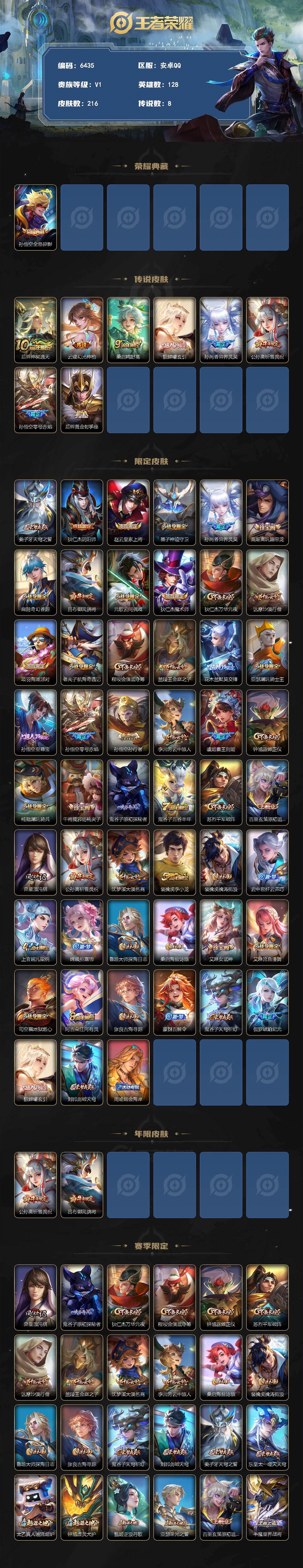 WZLX4257385王者荣耀账号详情图2