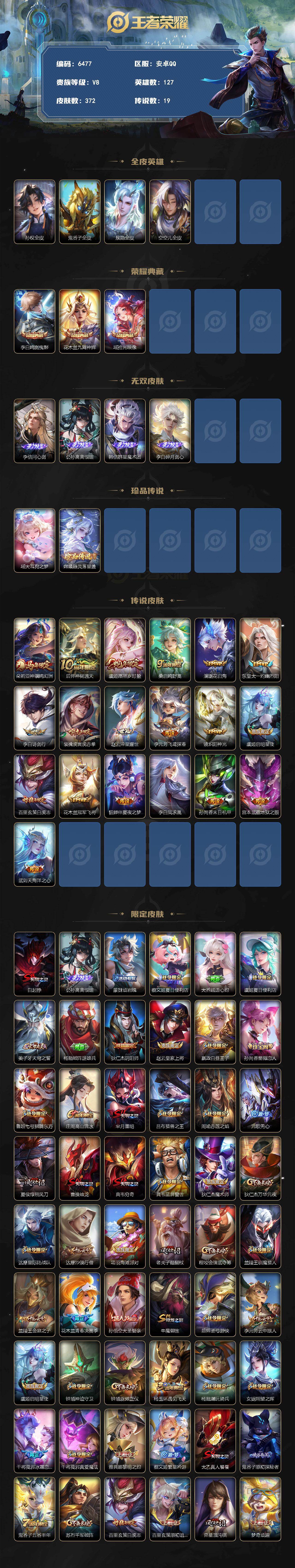 WZLX4259133王者荣耀账号详情图2