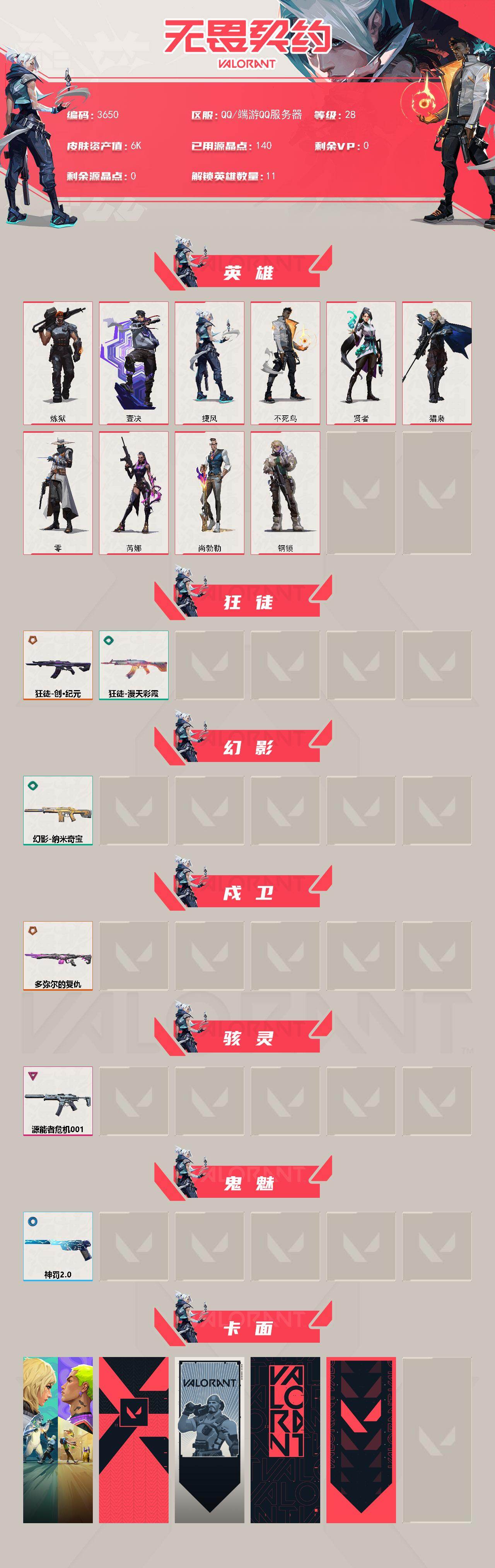 WWQXL423904无畏契约账号详情图2