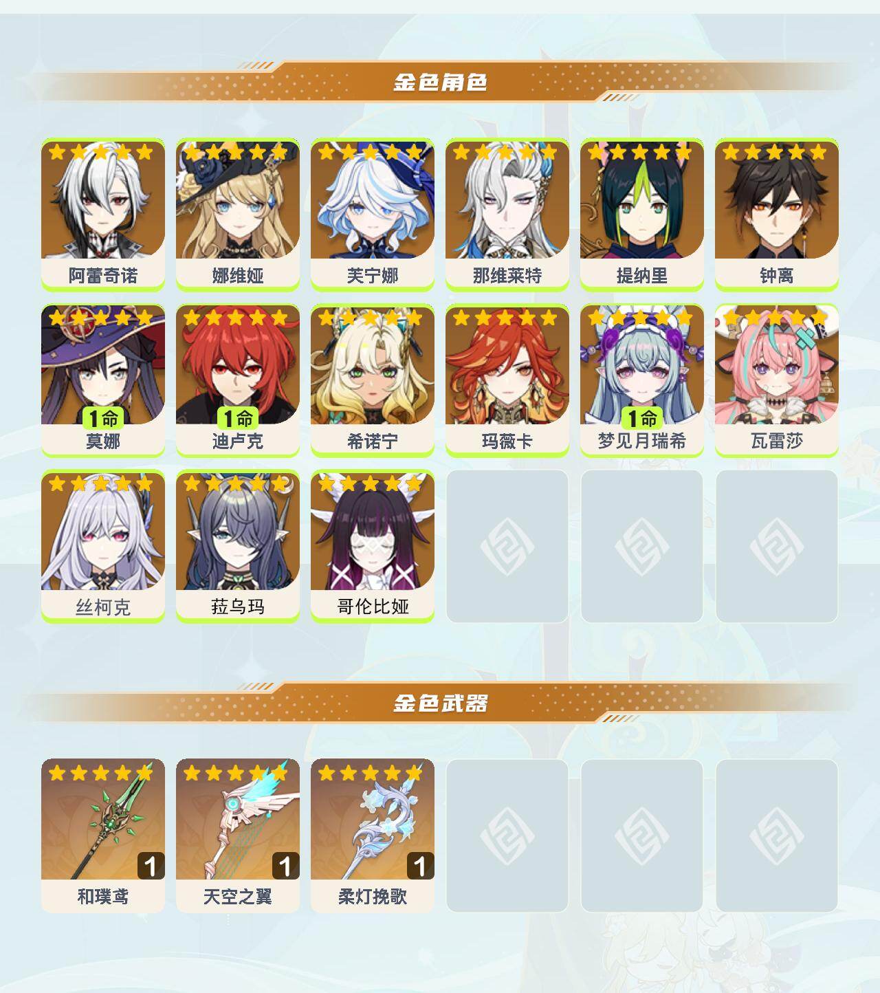 YSEY43785原神账号详情图3 YSEY43785原神账号详情图3