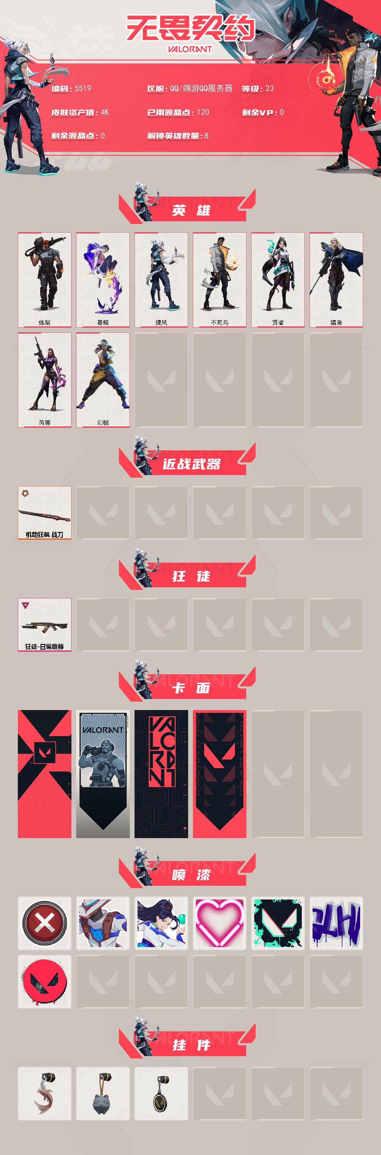 WWQLX426235无畏契约账号详情图2