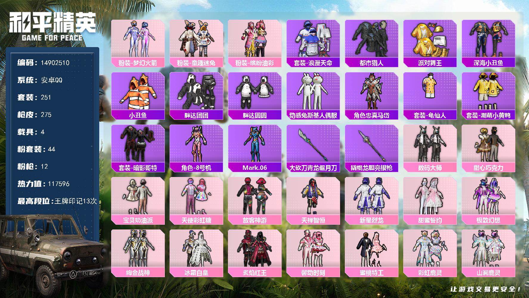 HPDN4143724和平精英账号详情图22 HPDN4143724和平精英账号详情图22