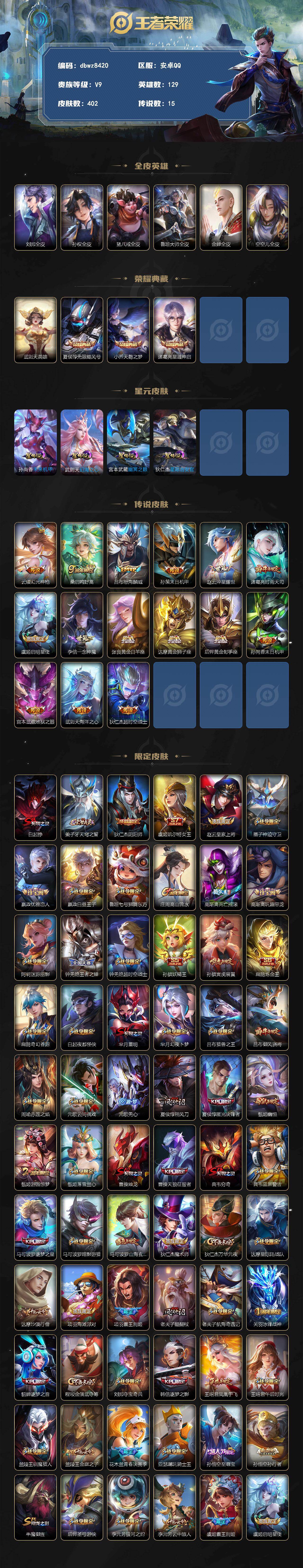 WZQM4259899王者荣耀账号详情图3