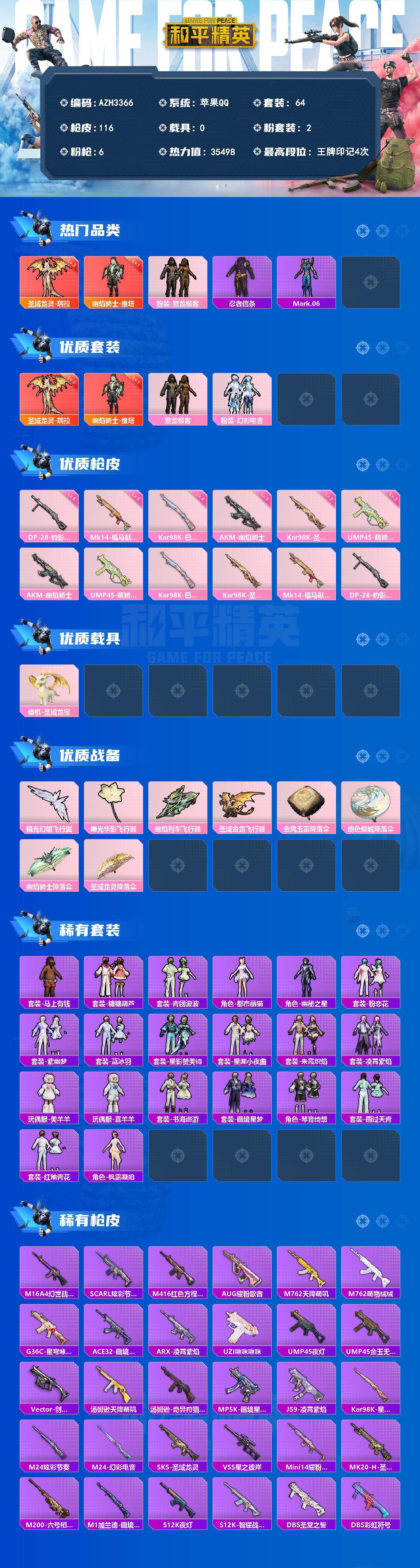 HPQM4143554和平精英账号详情图3