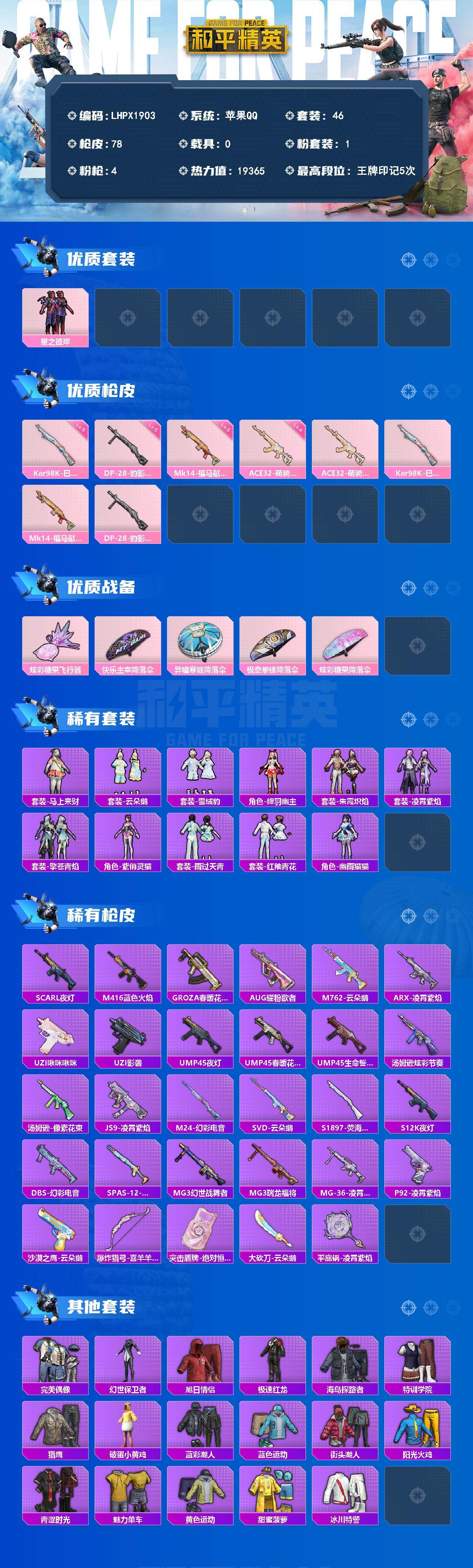 HPLE4143931和平精英账号详情图2