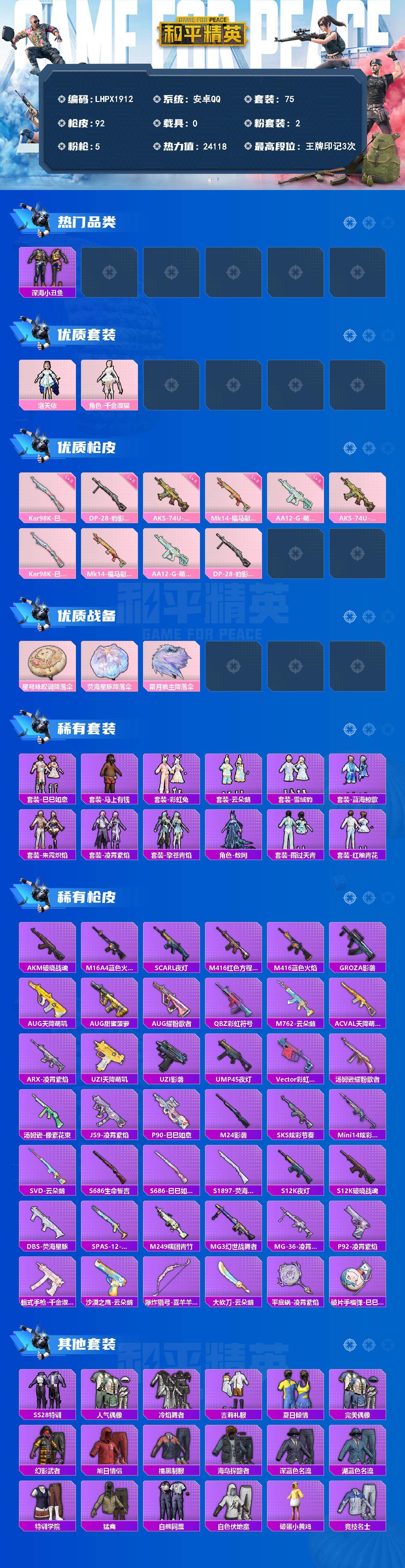 HPLX4147467和平精英账号详情图2