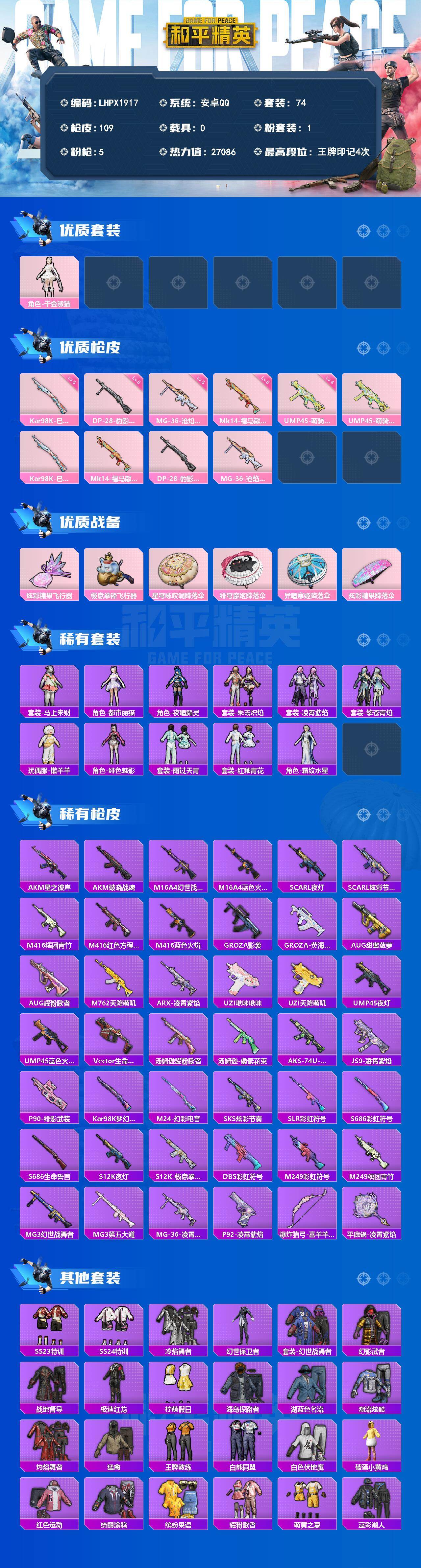 HPLX4147965和平精英账号详情图2