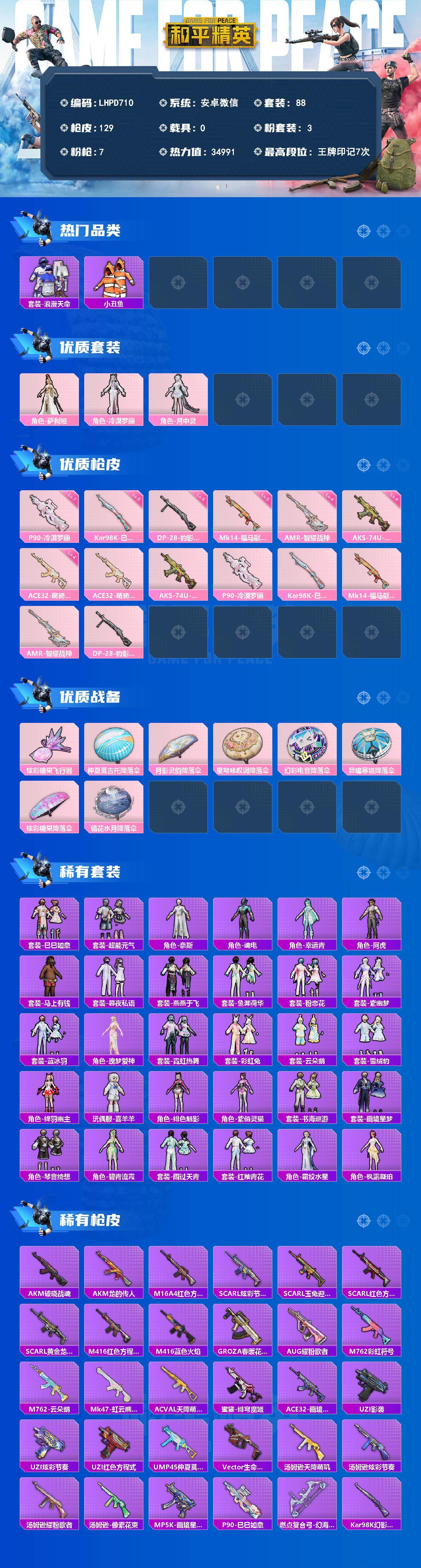 HPLX4145587和平精英账号详情图2