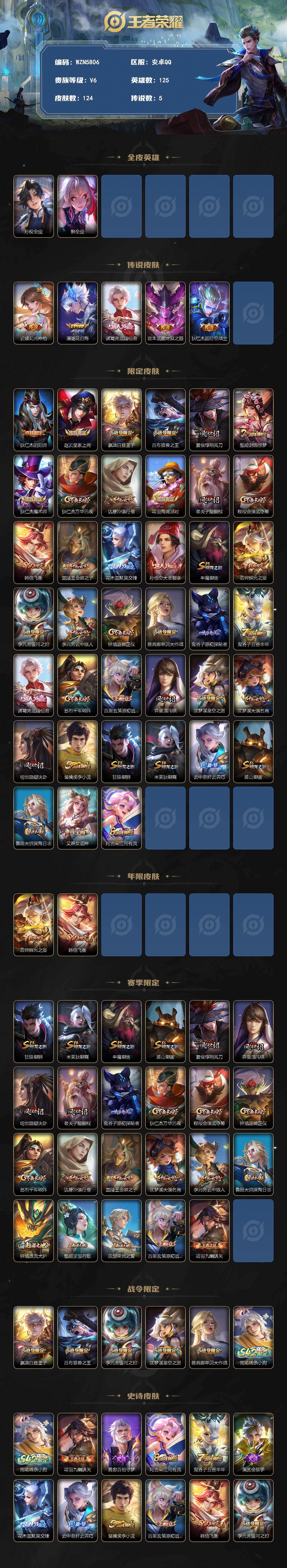 WZEY4262221王者荣耀账号详情图2