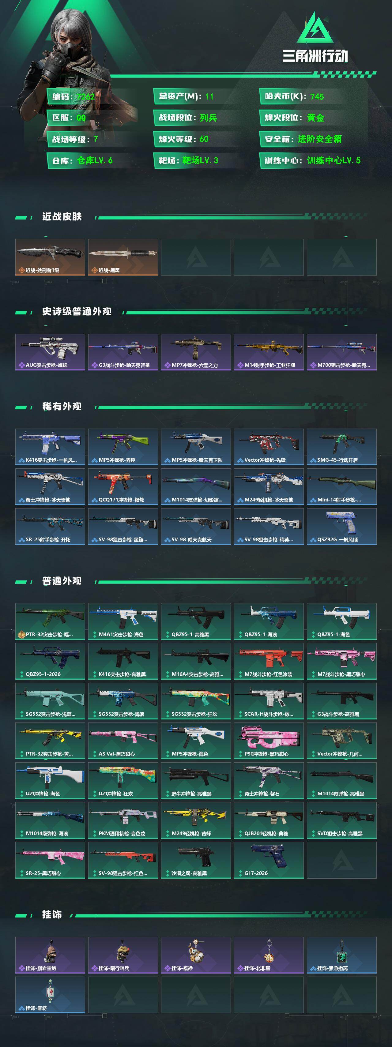 SJZCMW488866三角洲行动账号详情图2