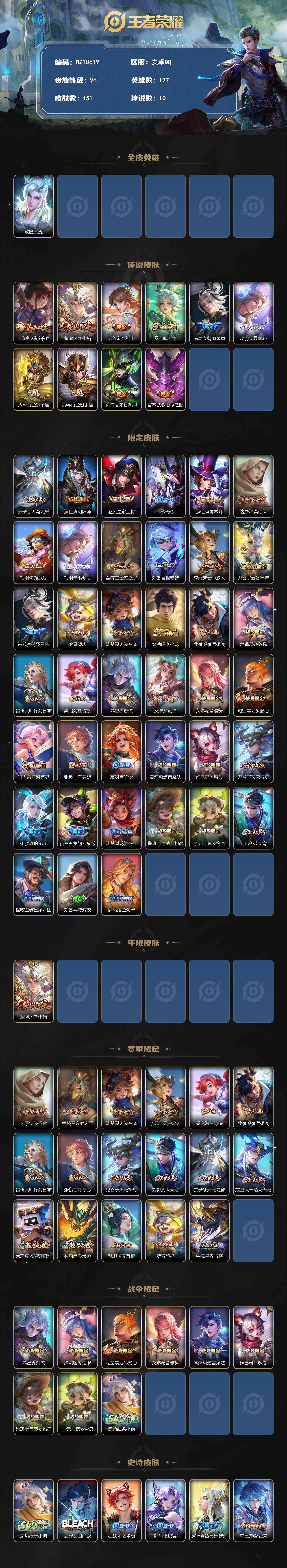 WZXS4284122王者荣耀账号详情图2