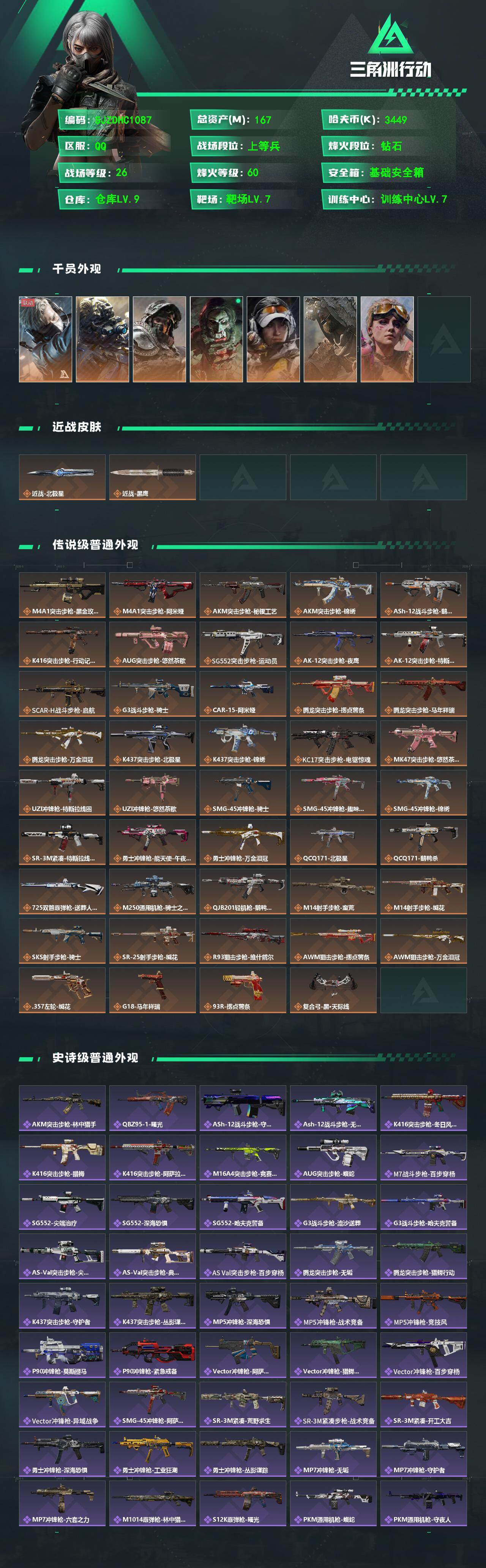 SJZQM4110438三角洲行动账号详情图3