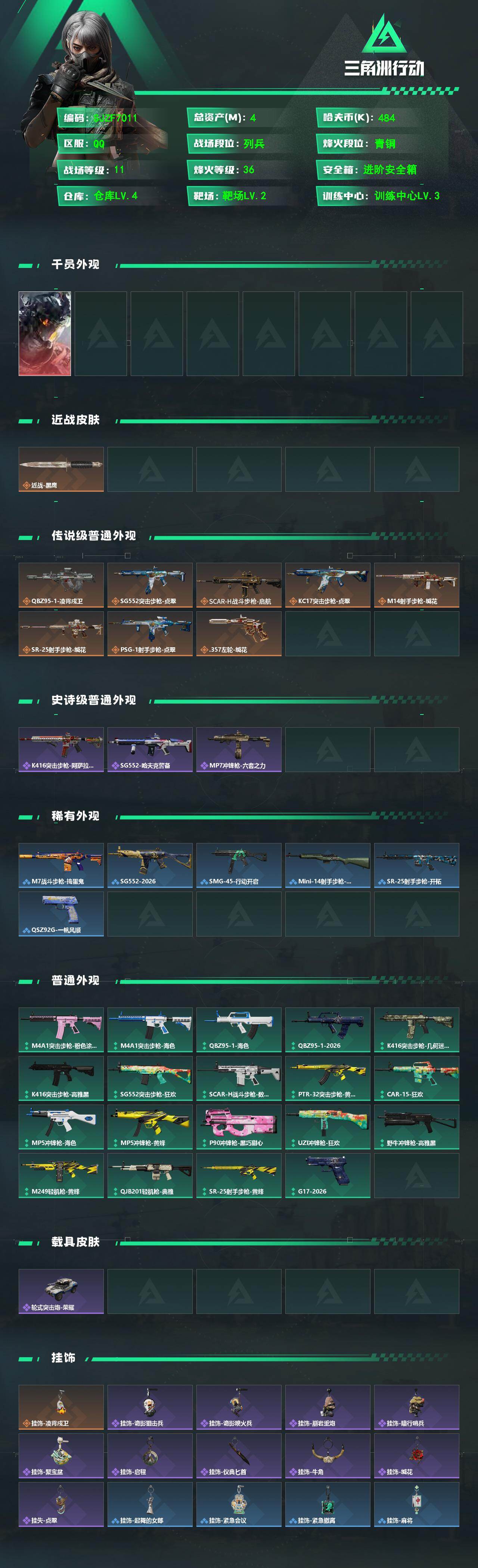 SJZQM482196三角洲行动账号详情图3