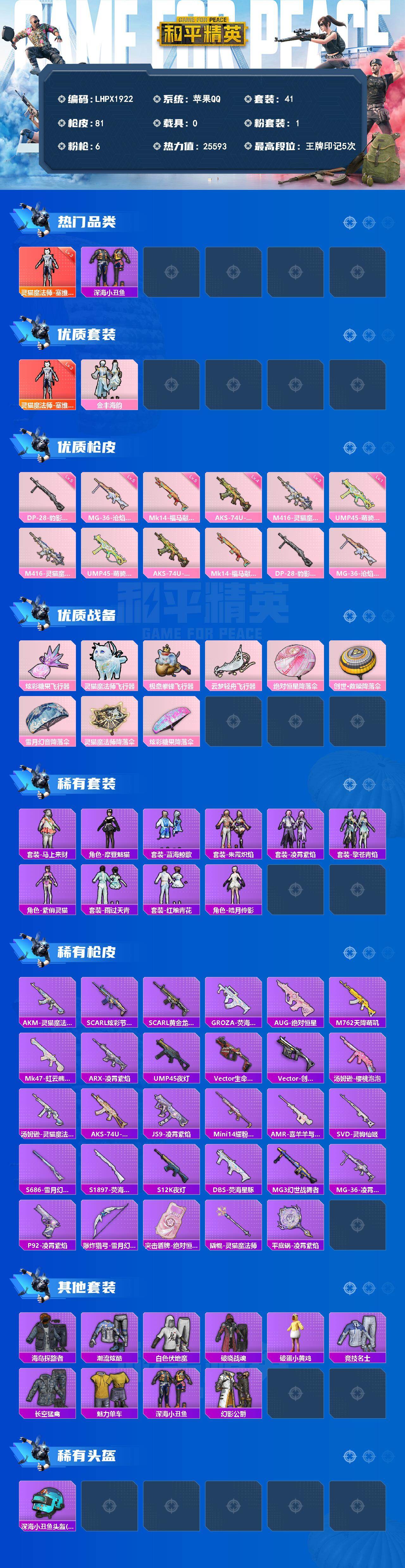 HPLX4148118和平精英账号详情图2