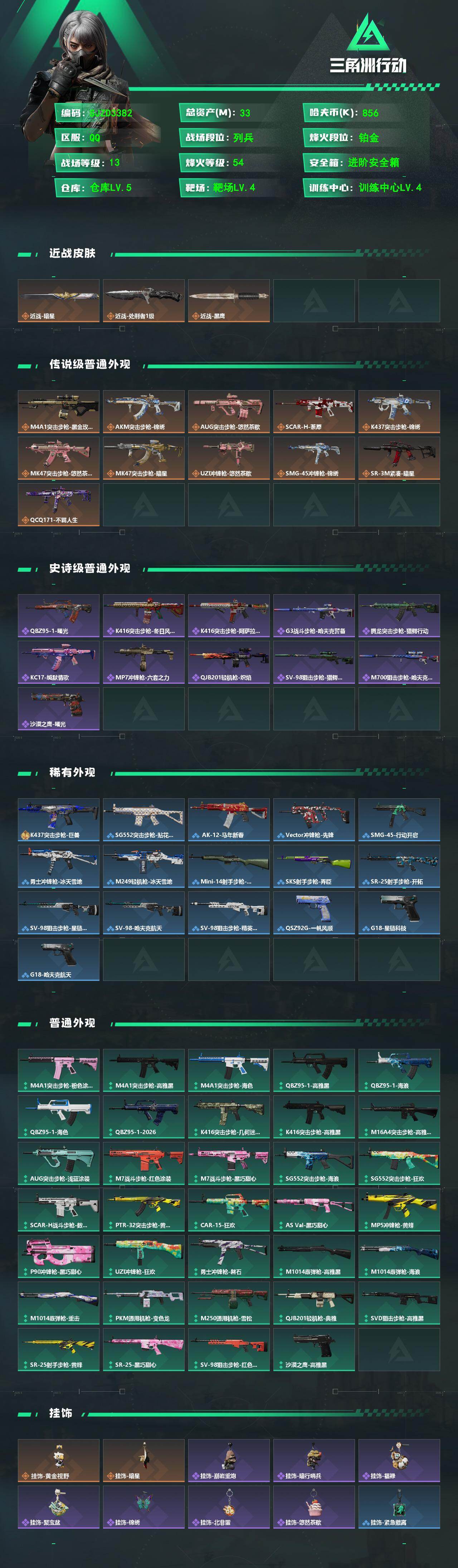 SJZQM480870三角洲行动账号详情图3