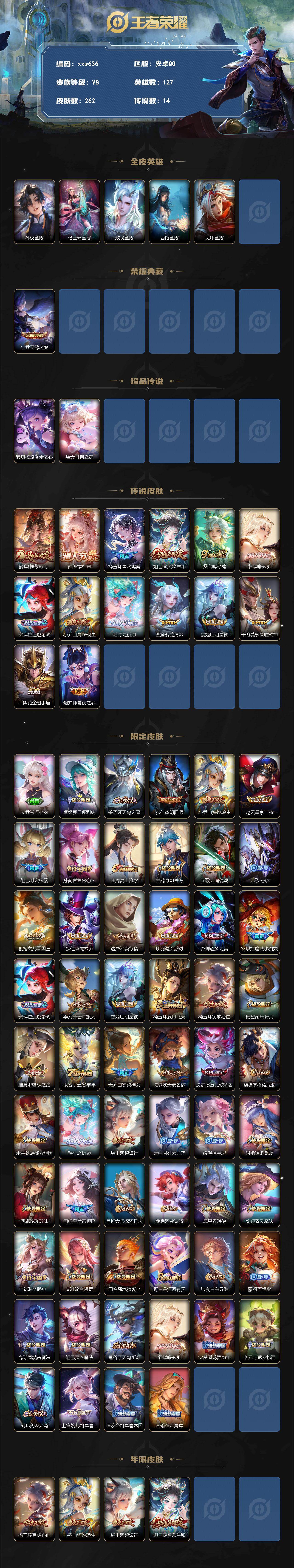 WZQM4268996王者荣耀账号详情图3