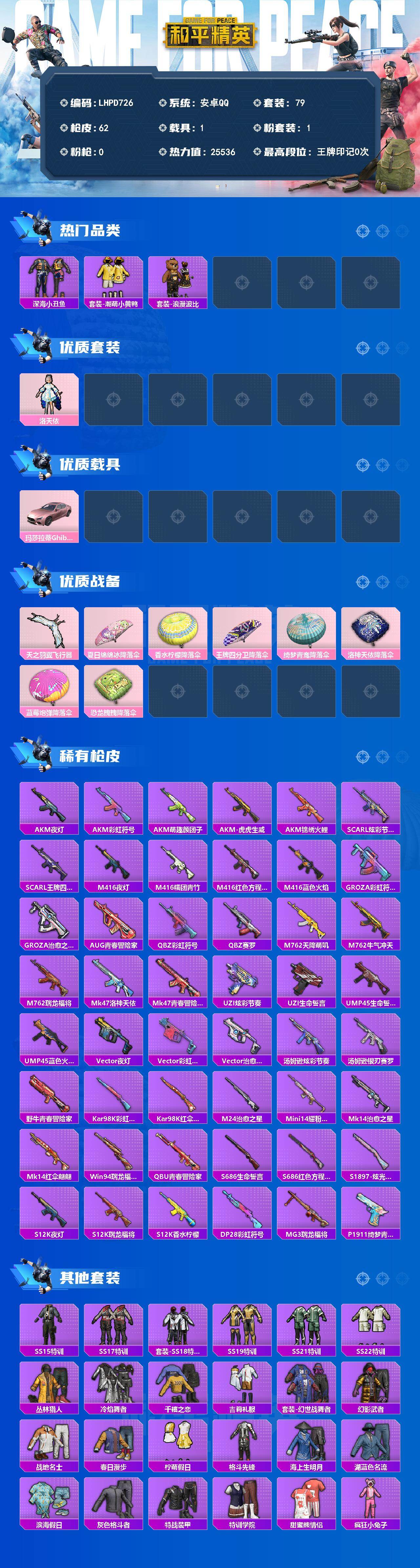 HPLE4145571和平精英账号详情图2 HPLE4145571和平精英账号详情图2