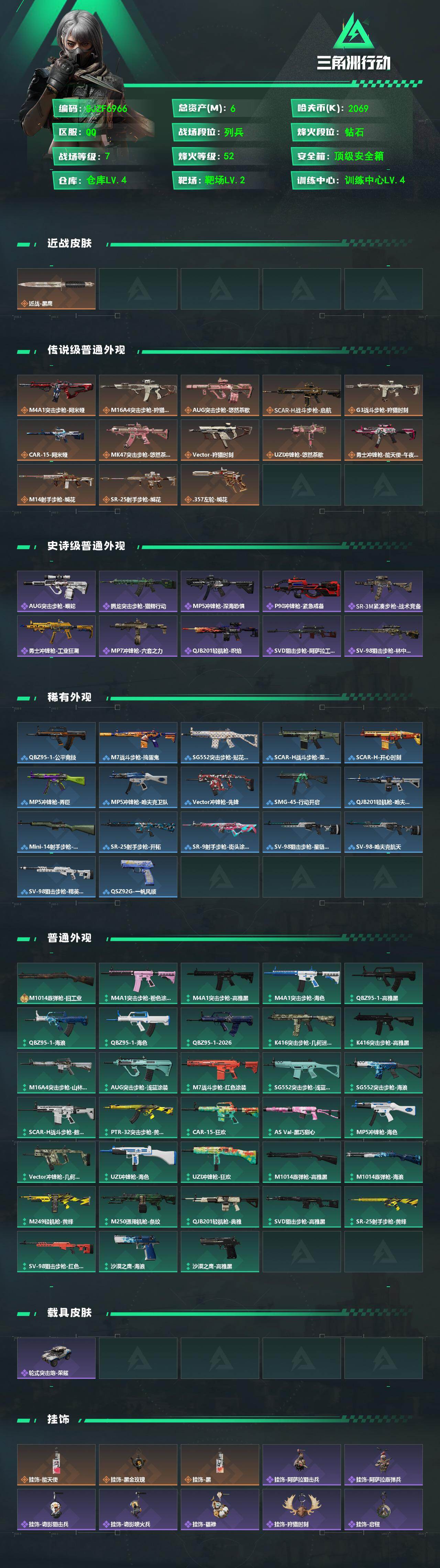 SJZEY482985三角洲行动账号详情图2 SJZEY482985三角洲行动账号详情图2