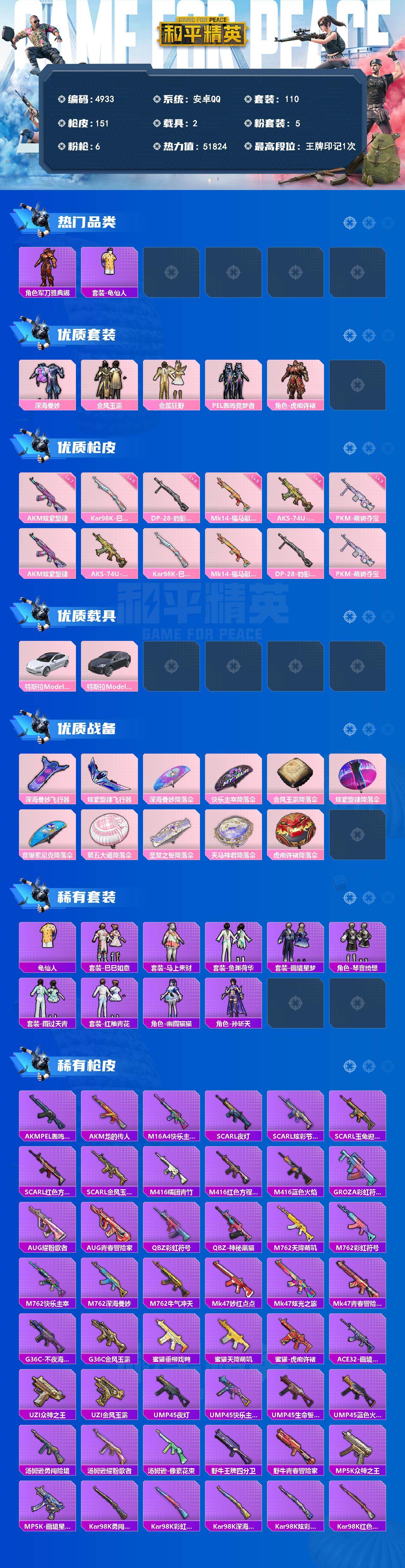 HPLX4149463和平精英账号详情图2