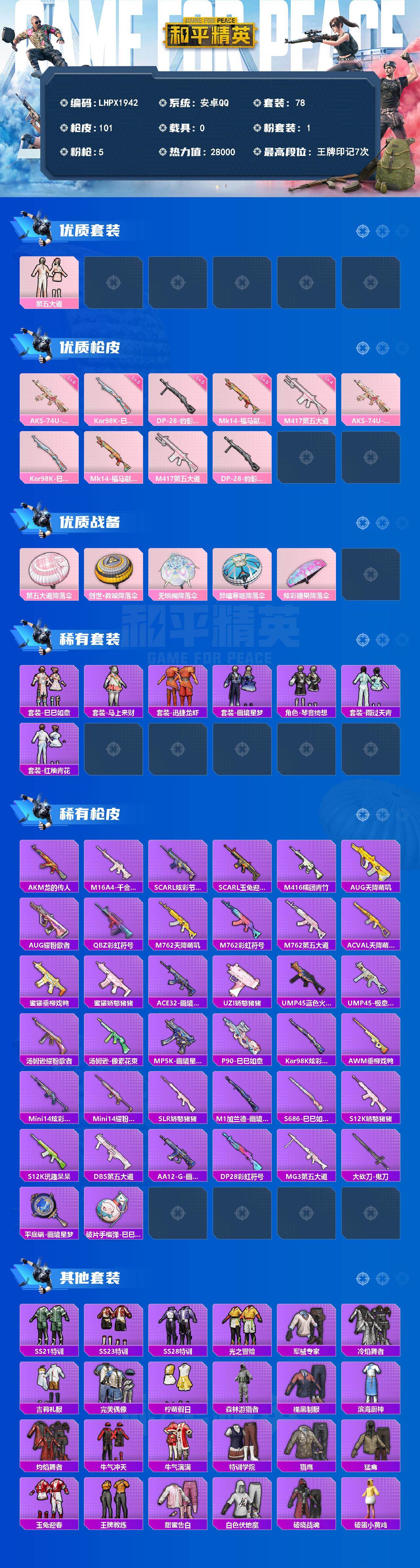 HPLE4150712和平精英账号详情图2 HPLE4150712和平精英账号详情图2