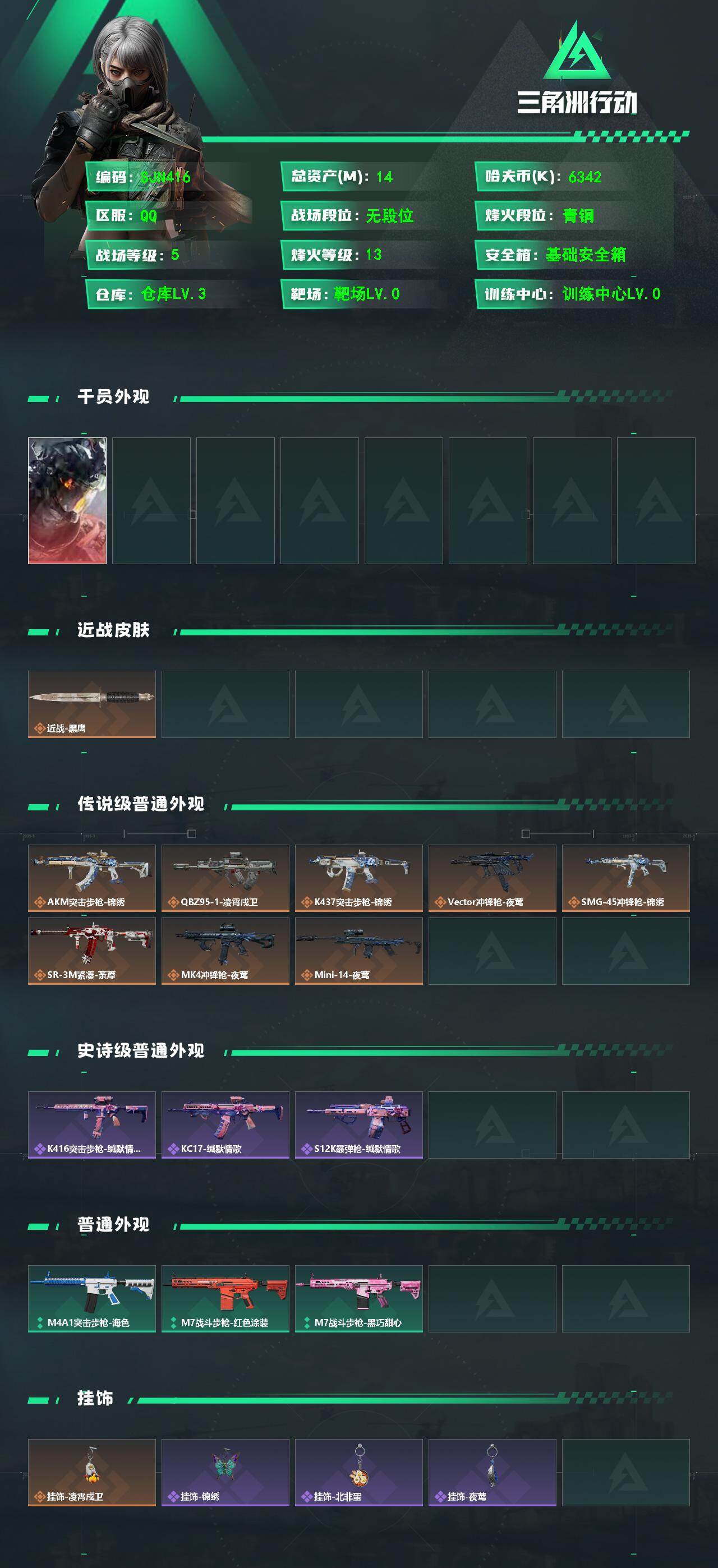 SJZQM482423三角洲行动账号详情图3