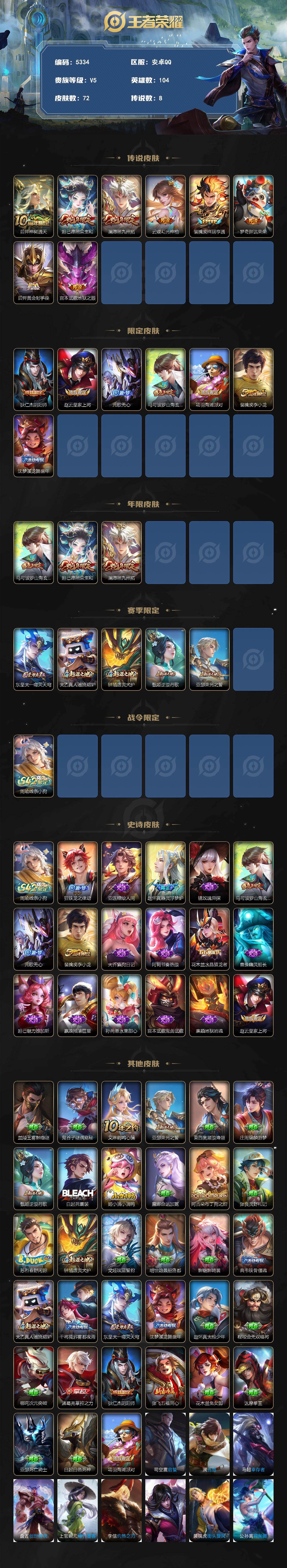 WZJZ4270223王者荣耀账号详情图2