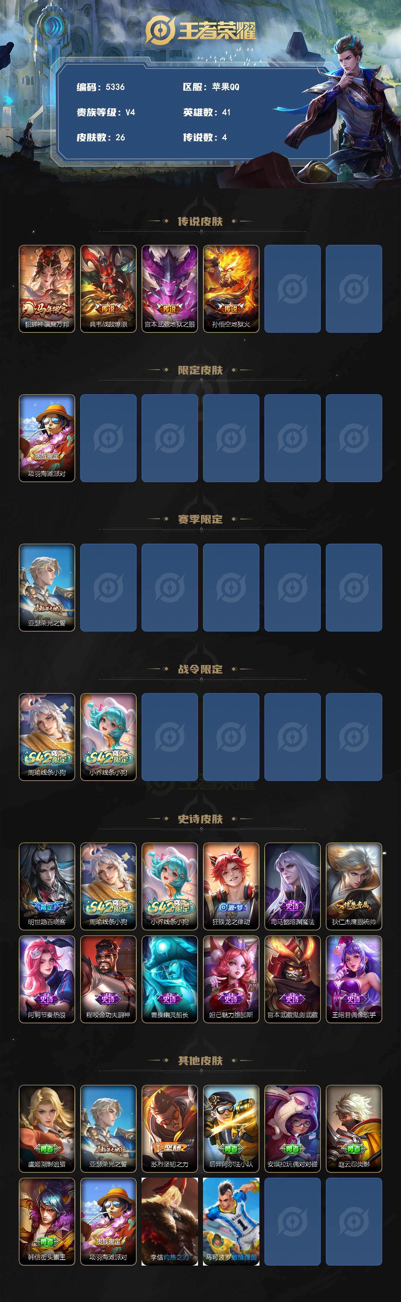 WZJZ4270220王者荣耀账号详情图2 WZJZ4270220王者荣耀账号详情图2