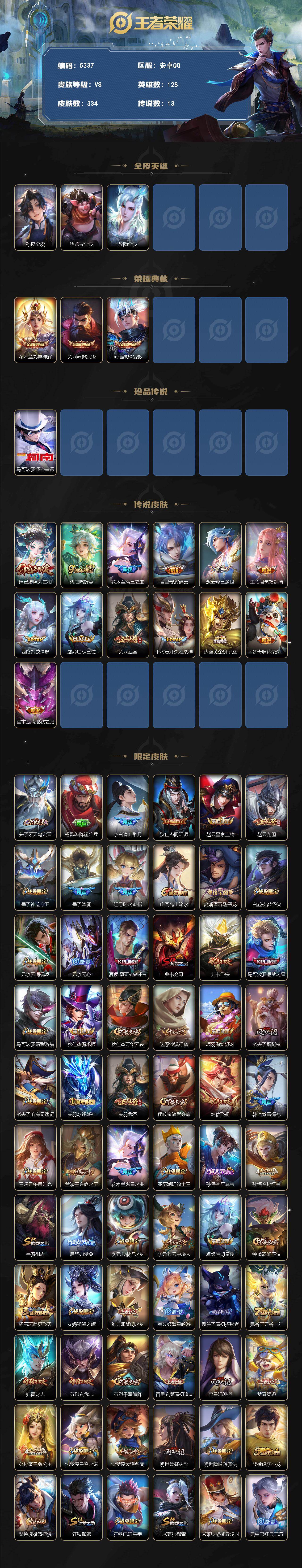 WZJZ4270216王者荣耀账号详情图2 WZJZ4270216王者荣耀账号详情图2