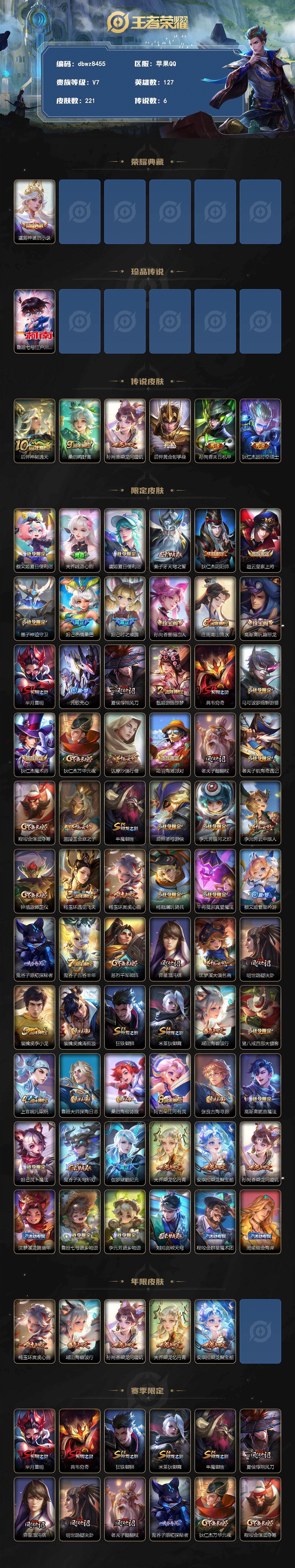 WZQM4270812王者荣耀账号详情图3