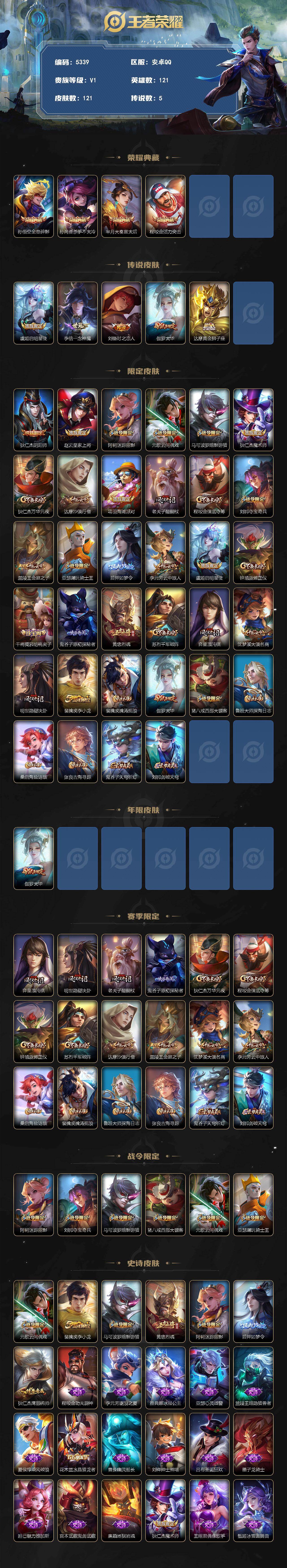 WZJZ4270252王者荣耀账号详情图2