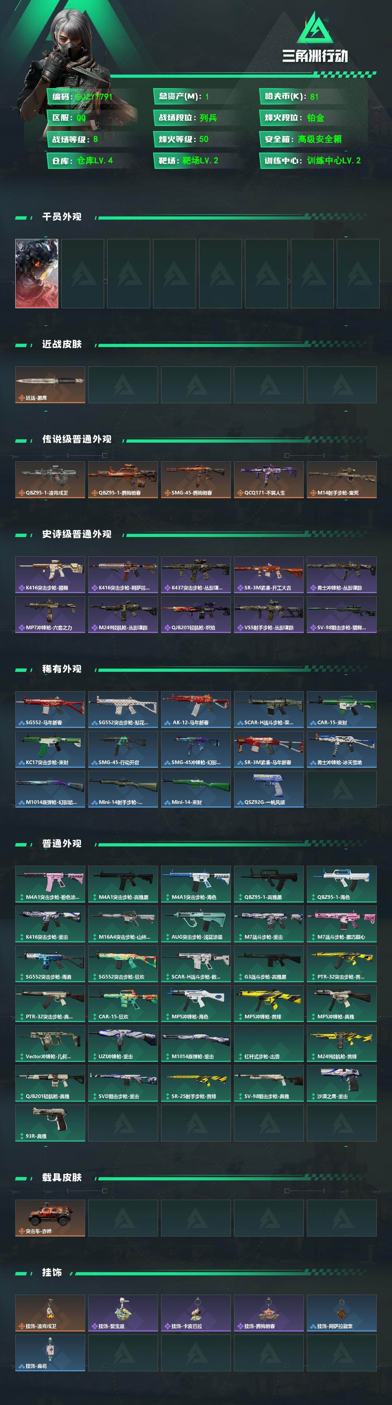 SJZQM482691三角洲行动账号详情图3 SJZQM482691三角洲行动账号详情图3