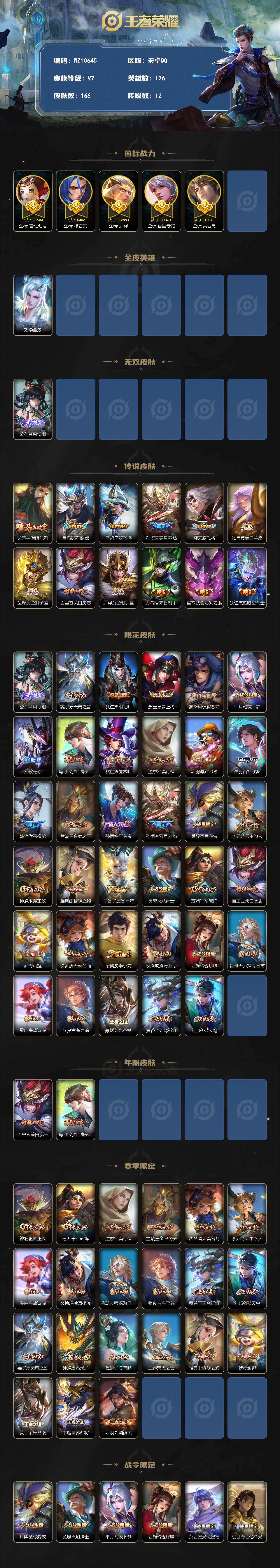 WZLX4295968王者荣耀账号详情图2